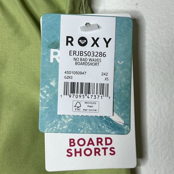 Roxy No Bad Waves Boardshort Margarita Green Womens XS Beach Surf Shorts Pool - Picture 4 of 7